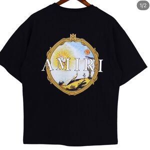 AMIRI Black Tee with Graphic Design